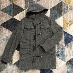 Men’s coat in gray herringbone (Small) by ZARA MAN